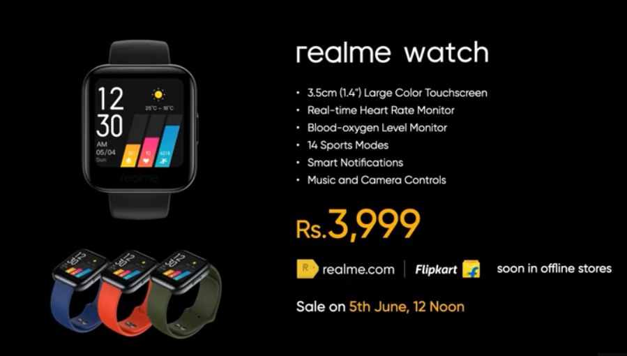realme smart watch rate