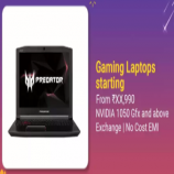 Gaming Laptop MSI, Acer Nitro Predator Core i7 7th Gen starting just at Rs 49,990 on Flipkart Big Billion Day Sale + Extra 10% Instant Discount* with HDFC Bank Debit/Credit Cards