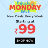 Shopclues Refreshing Monday Sale: Upto 80% Off on Electronics, Lifestyle and New Deals Starting Just at Rs 99 only