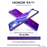 Honor 9X Pro Registration, Launch Date in India 21st May, Flipkart Amazon Price @ Rs 14,999- Extra Rs 3000 Discount