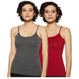 Buy Amazon Brand- Symbol Women's Plain Regular Fit T-Shirt Spaghetti (Pack of 2) at Rs 120