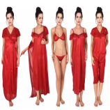 Buy Women Nighty Set (Maroon) 84% OFF from Flipkart @ Rs 349