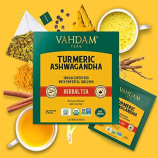 Buy Vahdam Teas Turmeric Ashwagandha Herbal 15 Tea Bags at Rs 99 from Amazon