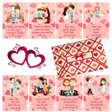 Buy Love Cards with Beautiful Envelope, Valentine, Birthday, Anniversary Gift for Your Loved Once (Set of 8 Cards) at Rs 150 from Amazon