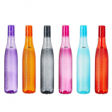 Buy Amazon Brand - Solimo Plastic Fridge Bottle Set (6 pieces, 1L, Checkered pattern, Multicolour) at Rs 311 from Amazon