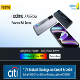 Buy Realme X7 Max 5G Smartphone Flipkart Price in India Rs 20999 only ( Rs 6000 Prepaid Discount)
