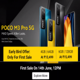 Buy Poco M3 Pro 5G Mobile Flipkart Price In India Rs 13999- First Sale Date on 14th June @12PM, Specifications, Bank Discount Offers
