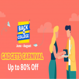 Flipkart Back To College Gadgets Carnival Electronics Sale 2021 Offers- Get Upto 80% OFF on Laptops, Headphones, Educations Tablets and more