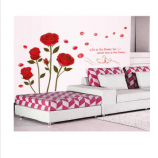 Buy Wall Sticker Bedroom Romantic Rose Flowers at Rs 79 Only