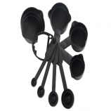 Buy Bulfyss 8Pcs Plastic Measuring Cup and Spoon Set, Black at Rs 198 from Amazon