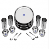 Buy Bhalaria Pack of 16 Dinner Set (Stainless Steel) from Flipkart at Rs 679 Only