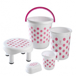 Buy Joyo Rainbow 5 Piece Polypropylene Bathroom Set at Rs 625 Only from Amazon