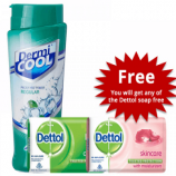 Buy Dermicool Prickly Heat Powder With Dettol Soap Free - 150gm + 75gm at Rs 79 from Zotezo