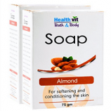 Buy Healthvit Bath and Body Almond Soap, 75g at Rs 80 from Amazon