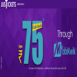 Justickets Coupon Codes Offers: Flat 10% MobiKwik SuperCash upto Rs.150