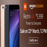 Buy Redmi 4A Mobile Amazon at Rs 5,999 on 30th November 12PM (LIVE)