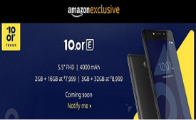  Buy 10.Or E (Beyond Black, 3 GB) Mobile just at Rs 6,999 only On Amazon