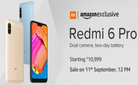 Buy Xiaomi Redmi 6 Pro Amazon Price Starts @Rs 7,999: Open Sale, Specifications, Buy Online From Amazon