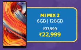 Buy Mi Mix 2 (128 GB, 6 GB RAM) at Rs 14999 only from Flipkart 