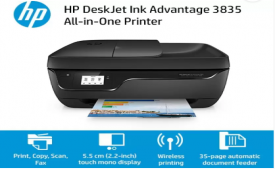 Buy HP DeskJet Ink Advantage 3835 All-in-One Multi-function Wireless Printer (Black, Ink Cartridge) at Rs 3,899 from Flipkart