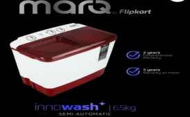 Buy MarQ by Flipkart 6.5 kg Semi Automatic Top Load Washing Machine (MQSA65H5B) at Rs 5,490 only from Flipkart