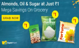 Flipkart Grocery Coupons Offers: Grocery Upto 90% OFF starting at Rs 1, Extra Rs 200 OFF, Extra Upto Rs 300 Bank Discount