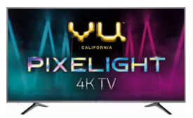 Buy Vu Pixelight 108cm (43 inch) Ultra HD (4K) LED Smart TV (43px) at Rs 21,999 from Flipkart, Extra 10% Cashback* on HDFC Bank Debit Cards