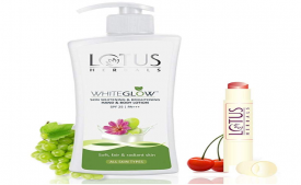 Buy Lotus Herbals Whiteglow Skin Whitening & Brightening Hand & Body Lotion 300ml With Lip Therpay Cherry 4g at Rs 237 from Amazon
