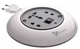 Buy Syska Power Wheel Extension Board 3 Socket Surge Protector (Grey, White) at Rs 149 only from Flipkart