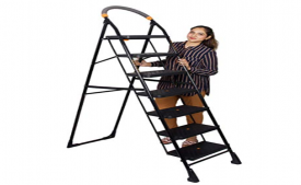 Buy PARASNATH Back Heavy Folding Ladder With Wide Steps Milano 7 Steps 7.3 Ft at Rs 1,139 from Amazon