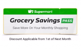 Flipkart Grocery Savings Pass Offer- Flat Rs 175 OFF for 3 Months, 3 Months Grocery Pass at Rs 1 only