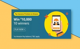 Amazon Insurance Premium Payment Online Offers Quiz: Answers & Win Rs 10,000 Amazon Cash