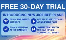 Jio Fiber Recharge Offers: 30 Days Free Trial to New Users, Extra Upto Rs 1000 cashback on Jio Fiber Recharges