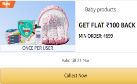 Amazon Baby Care Products Discount Offers: Get 10% Cashback Upto Rs 1500 on Baby Products