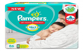 Buy Pampers All round Protection New Born, Extra Small (NB/XS) 86 Count, Anti Rash Baby Diapers at Rs 631 from Amazon