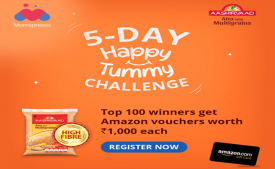 Aashirvaad Atta 5 Days Happy Tummy Challenge Contest- Participate and Get a Chance to Win Rs 1000 Amazon Gift Voucher (Top 100 Winners)