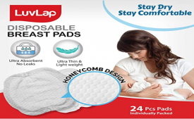 Buy LuvLap Ultra Thin Honeycomb Nursing Breast Pads, 24pcs, Disposable, High Absorbent, Discreet Fit at Rs 115 from Flipkart
