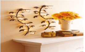 Buy Hosley Wall Sconces With Glass Candle Holders And Tealights at Rs 686 Only