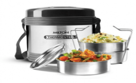 Buy Milton Legend 3 Container Tiffin - Steel Plain 240ml at Rs 487 Only