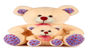 Buy Cream Mother Teddy Bear With Baby - 45 cm From Snapdeal At Rs 503 Only Selling Price RS. 1299