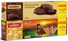 Buy Unibic Scotch Finger 100g with Free Choco Kiss 60g from Amazon at Rs 30 