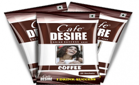 Buy Cafe Desire Instant Coffee Premix, 20 Sachets, 300g and Free 5 Sachets at Rs 360 from Amazon