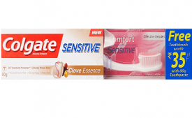 Buy Colgate Sensitive Clove Essence Toothpaste 80g with Free Toothbrush at Rs 74 from Amazon