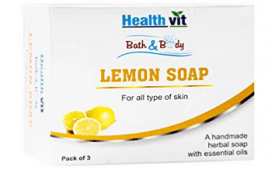 Buy Healthvit Bath & Body Lemon Soap 75g - Pack of 3 at Rs 90 from Amazon