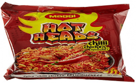 Buy Maggi Hotheads Noodles, Chilli Chicken, 71g (Pack of 10) at Rs 165 from Amazon