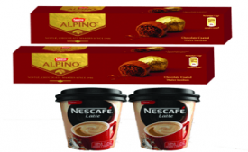 Buy Nestle ALPINO 5-Bonbon Chocolate 57.5g + NESCAFE Latte Xpress Coffee Cup Pack 25g (Pack of 2) at 168 from Snapdeal