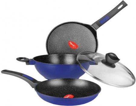 Buy Pigeon Cookware Non-Stick Induction Bottom Set starting just at Rs 899 Only from Flipkart 
