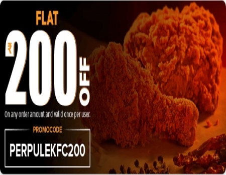Perpule KFC Offer: Get Flat Rs 200 Off On KFC Order For All User Via Perpule App [No Min Order]