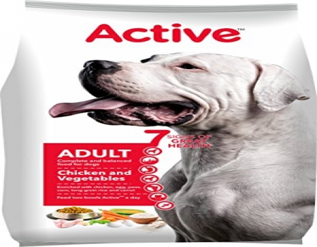 Buy Active Chicken and Vegetable Adult Dog Food, 1.2 kg just at Rs 46 from Amazon