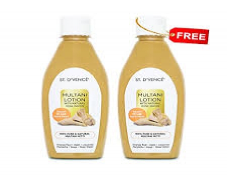 Buy ST. D'VENCÃ Multani Mitti Lotion With Natural Rose Water, 275 ml (Buy 1 Get 1 FREE) just at Rs 299 from Amazon